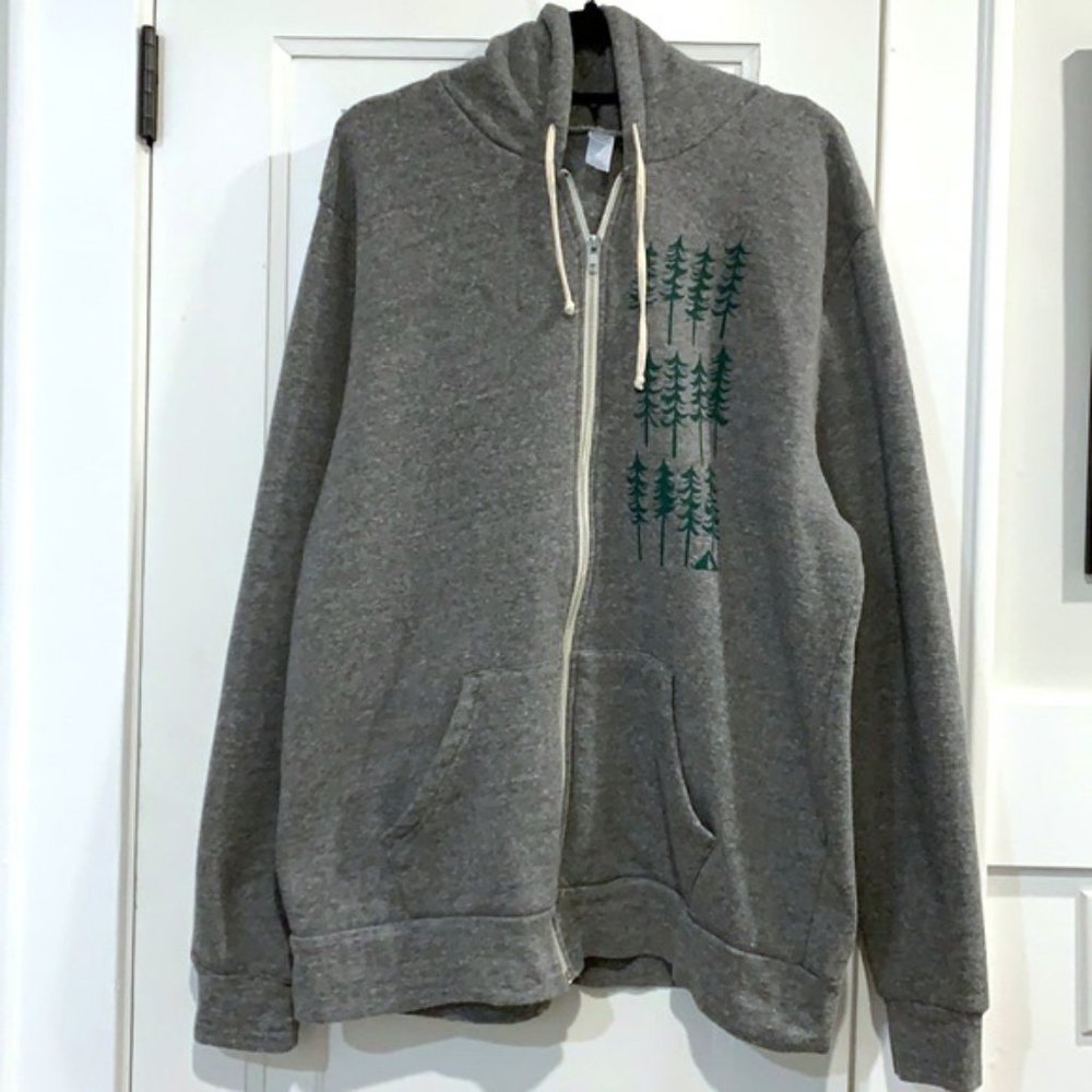 Alternative Apparel Earth Gray Full Zip Hoodie Unisex